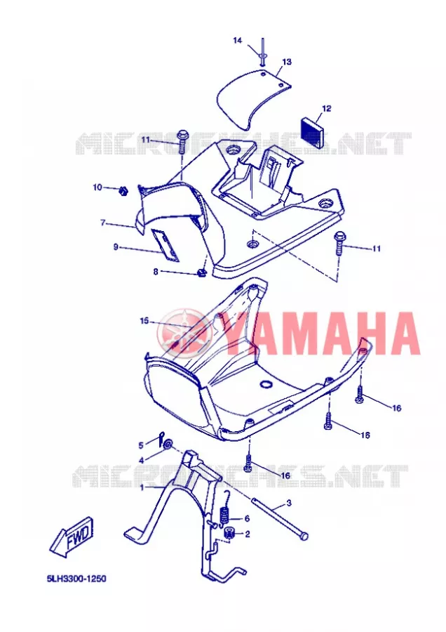 STAND / FOOTREST Yamaha SCOOTER 50 2004 SLIDER  EW50N SLIDER
