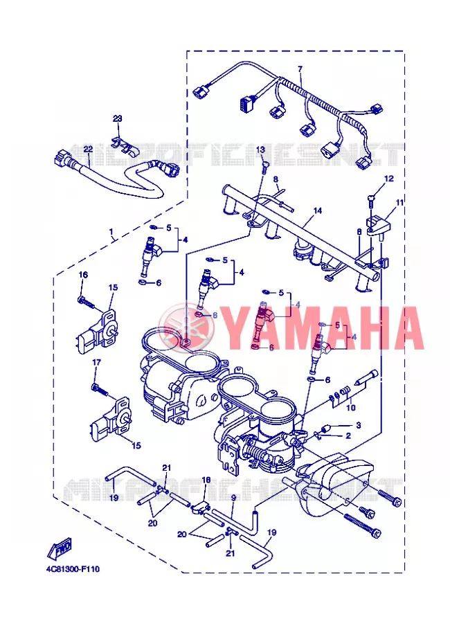 INTAKE 2 Yamaha MOTO 1000 2007 R1  YZF-R1