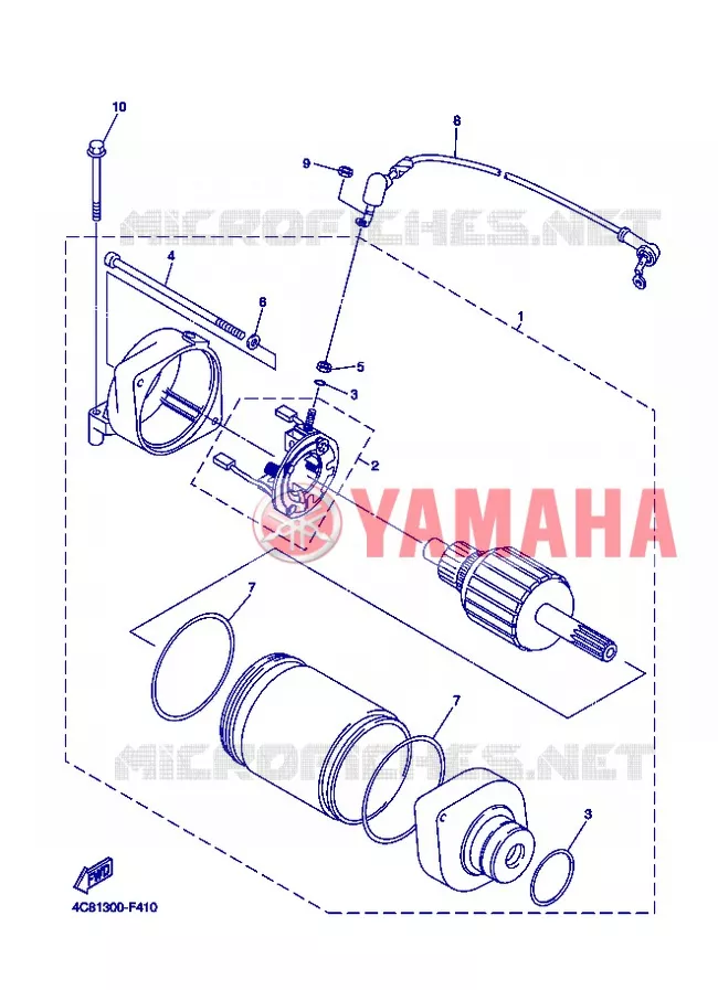 STARTER MOTOR Yamaha MOTO 1000 2007 R1  YZF-R1
