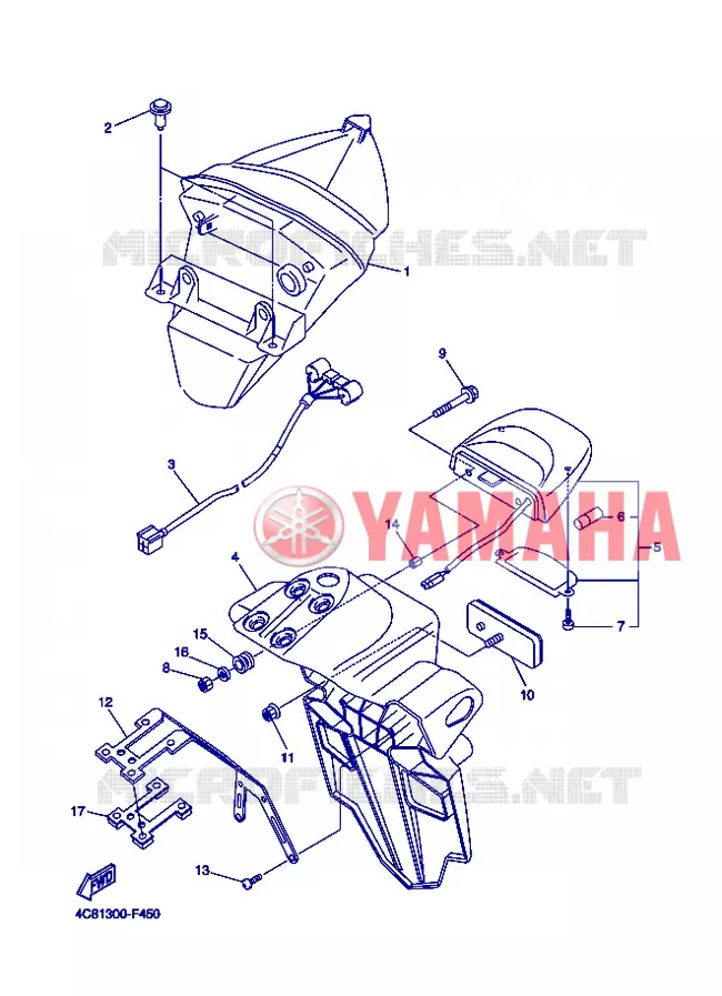 TAIL LIGHT Yamaha MOTO 1000 2007 R1  YZF-R1