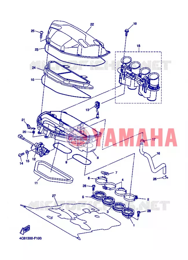 INTAKE Yamaha MOTO 1000 2007 R1  YZF-R1 R1