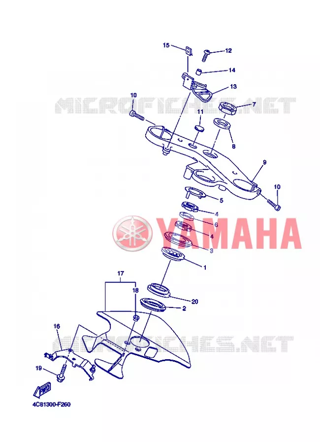 STEERING Yamaha MOTO 1000 2007 R1  YZF-R1 R1