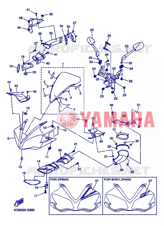 COVER 1 Yamaha MOTO 1000 2008 R1  YZF-R1 R1