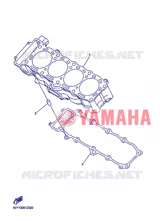 CYLINDER Yamaha MOTO 1000 2008 R1  YZF-R1 R1