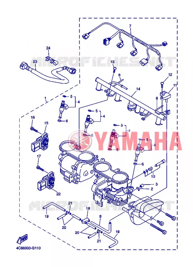 INTAKE 2 Yamaha MOTO 1000 2008 R1  YZF-R1 R1