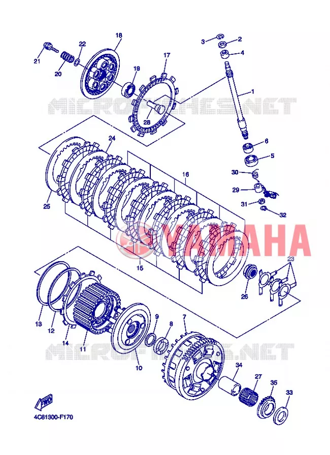 STARTER CLUTCH Yamaha MOTO 1000 2008 R1  YZF-R1 R1