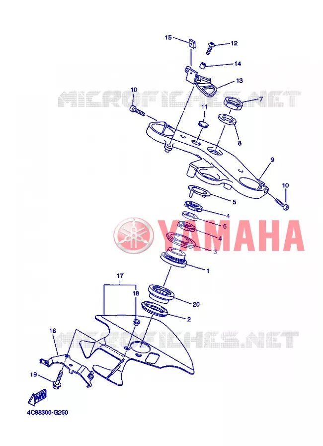 STEERING Yamaha MOTO 1000 2008 R1  YZF-R1 R1