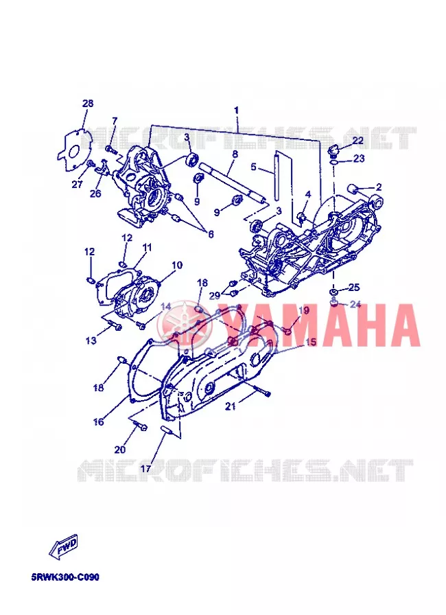 CRANKCASE Yamaha SCOOTER 50 2004 JOG  CS50Z