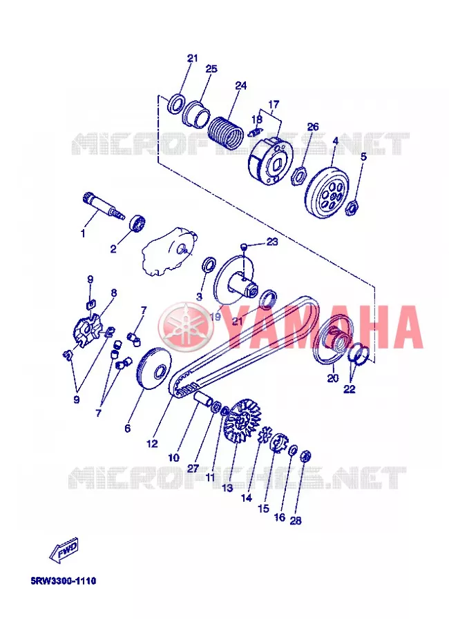 STARTER CLUTCH Yamaha SCOOTER 50 2004 JOG  CS50Z