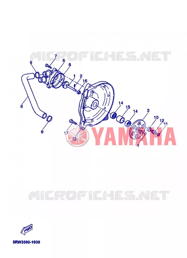 WATERPUMP / HOSES Yamaha SCOOTER 50 2004 JOG  CS50Z