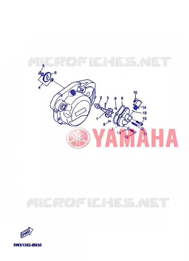 WATERPUMP / HOSES Yamaha MOTO 50 2005 TZR  TZR50