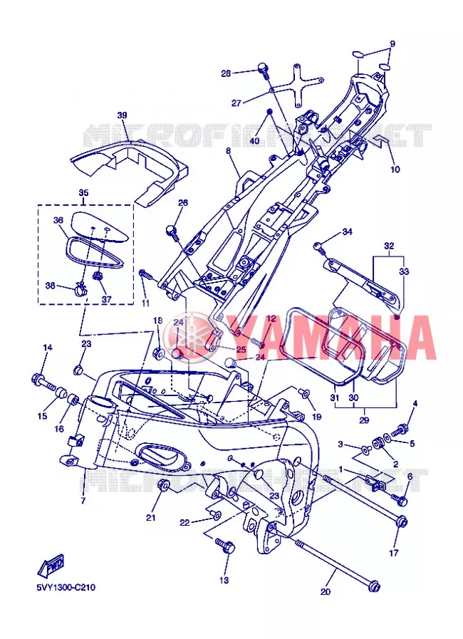 FRAME Yamaha MOTO 1000 2004 R1  YZF-R1 YZF-R1S R1