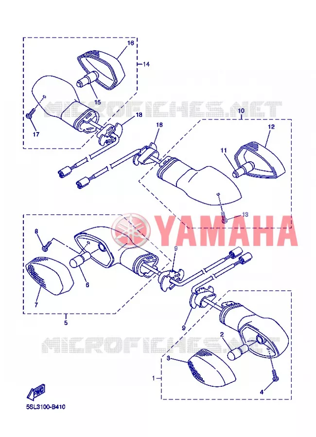 INDICATOR Yamaha MOTO 1000 2004 R1  YZF-R1 YZF-R1S R1