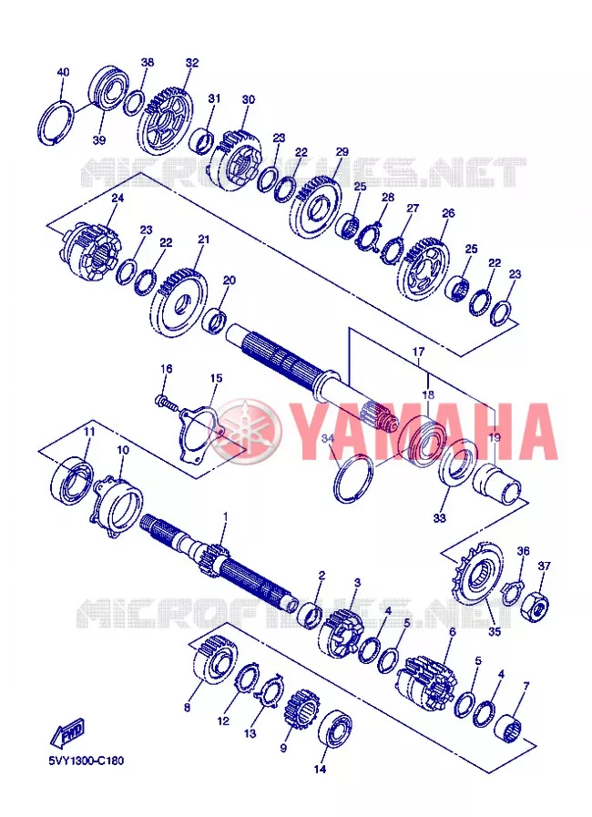 TRANSMISSION Yamaha MOTO 1000 2004 R1  YZF-R1 YZF-R1S R1