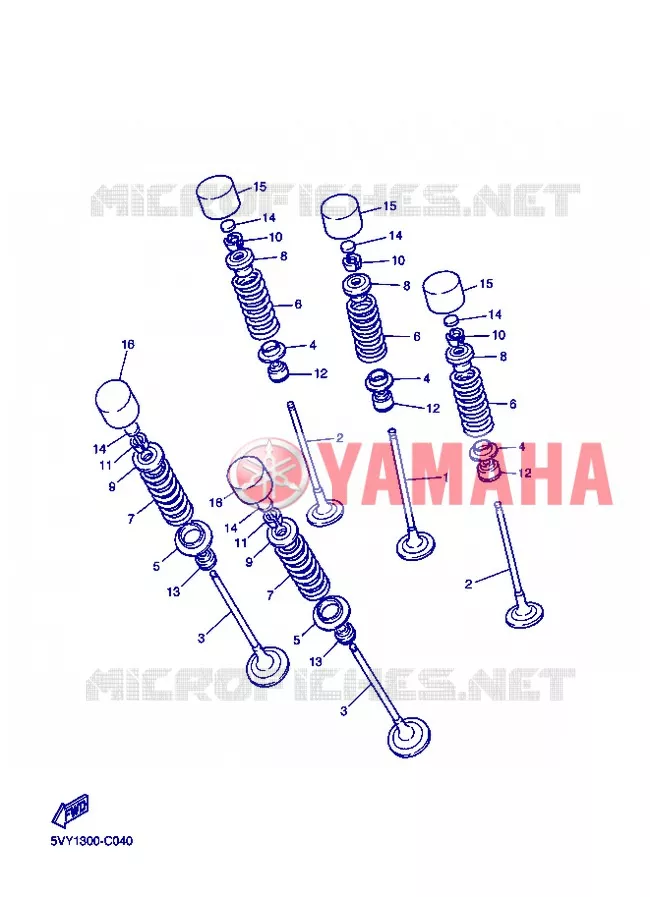 VALVE Yamaha MOTO 1000 2004 R1  YZF-R1 YZF-R1S R1