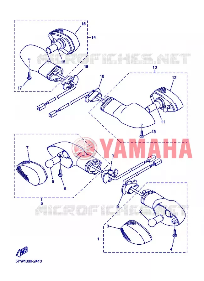 INDICATOR Yamaha MOTO 1000 2005 R1  YZF-R1 R1