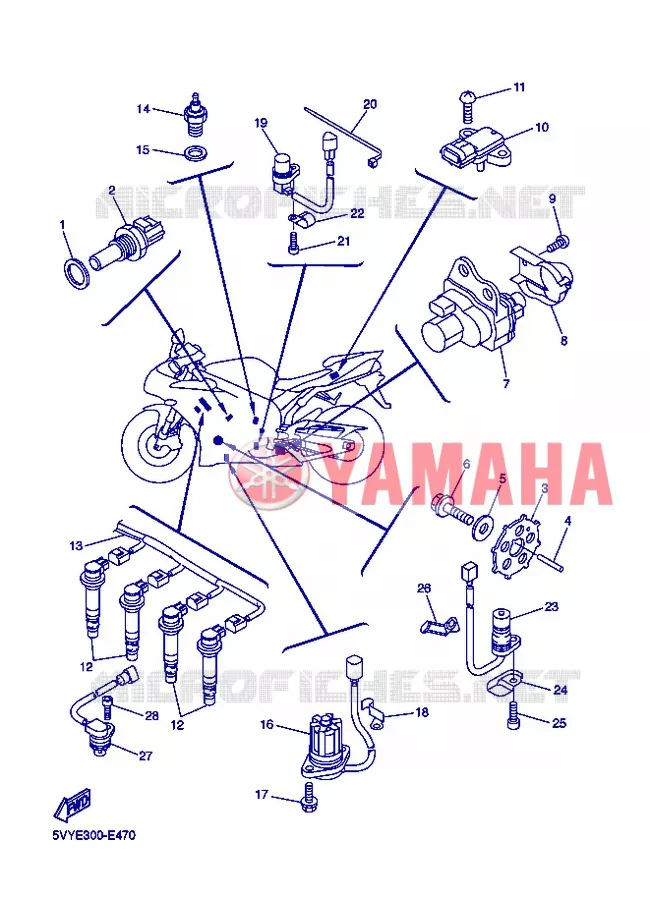 ELECTRICAL 1 Yamaha MOTO 1000 2006 R1  YZF-R1