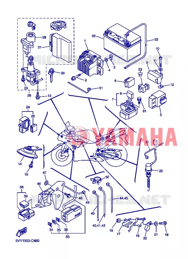 ELECTRICAL 2 Yamaha MOTO 1000 2006 R1  YZF-R1