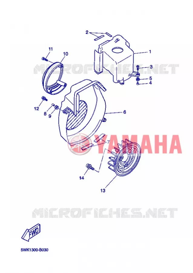 AIR SHROUD & FAN Yamaha SCOOTER 50 2006 ROCKET  CW50RSP POWER ROCKET