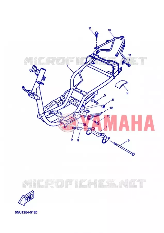 FRAME Yamaha SCOOTER 50 2006 ROCKET  CW50RSP POWER ROCKET
