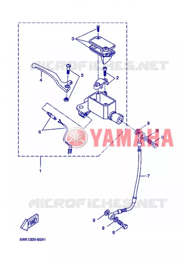 FRONT BRAKE MASTER CYLINDER Yamaha SCOOTER 50 2006 ROCKET  CW50RSP POWER ROCKET