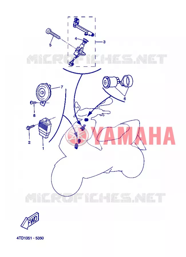 ELECTRICAL 1 Yamaha SCOOTER 50 2008 ROCKET  CW50RSP POWER ROCKET