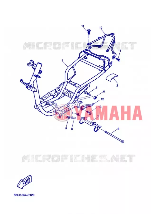 FRAME Yamaha SCOOTER 50 2008 ROCKET  CW50RSP POWER ROCKET