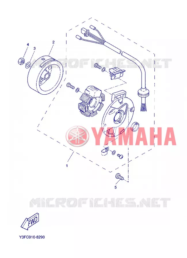IGNITION Yamaha SCOOTER 50 2008 ROCKET  CW50RSP POWER ROCKET