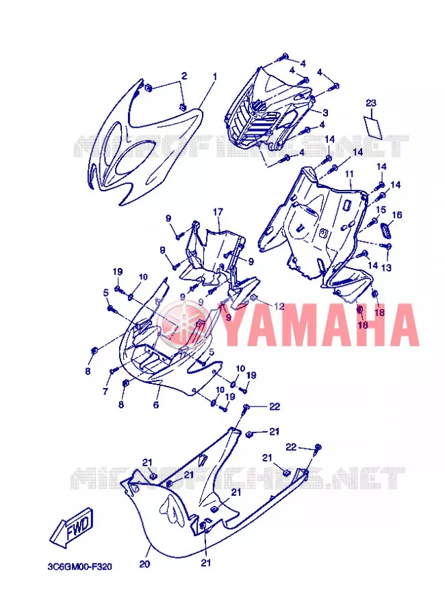 LEG SHIELD Yamaha SCOOTER 50 2007 NITRO  YQ50 NITRO