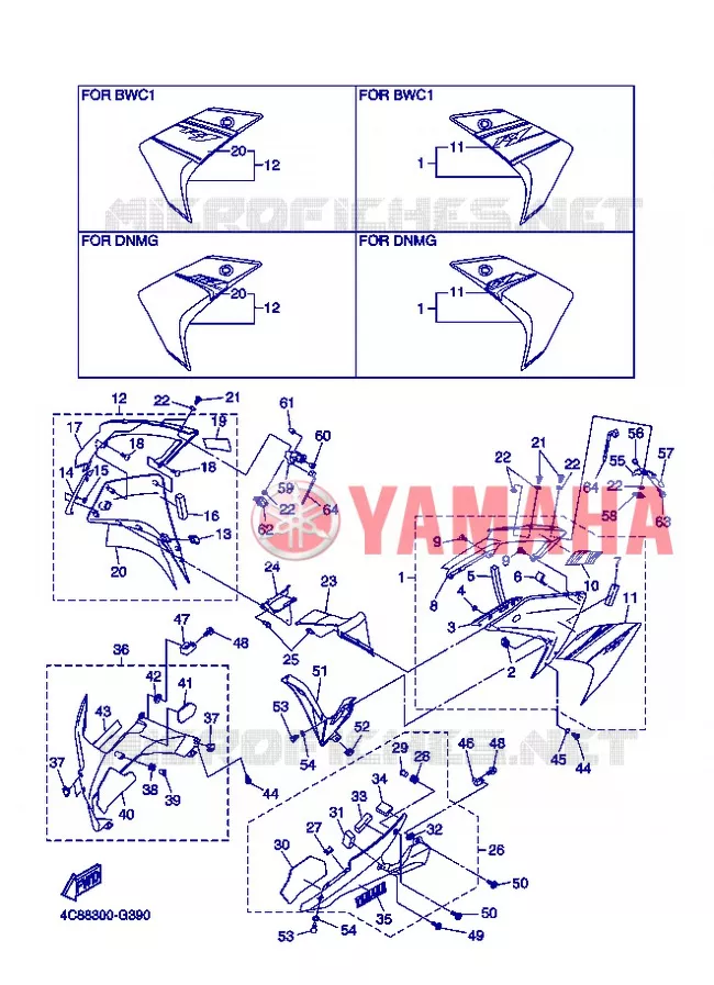COVER 2 Yamaha MOTO 1000 2008 R1  YZF-R1 R1