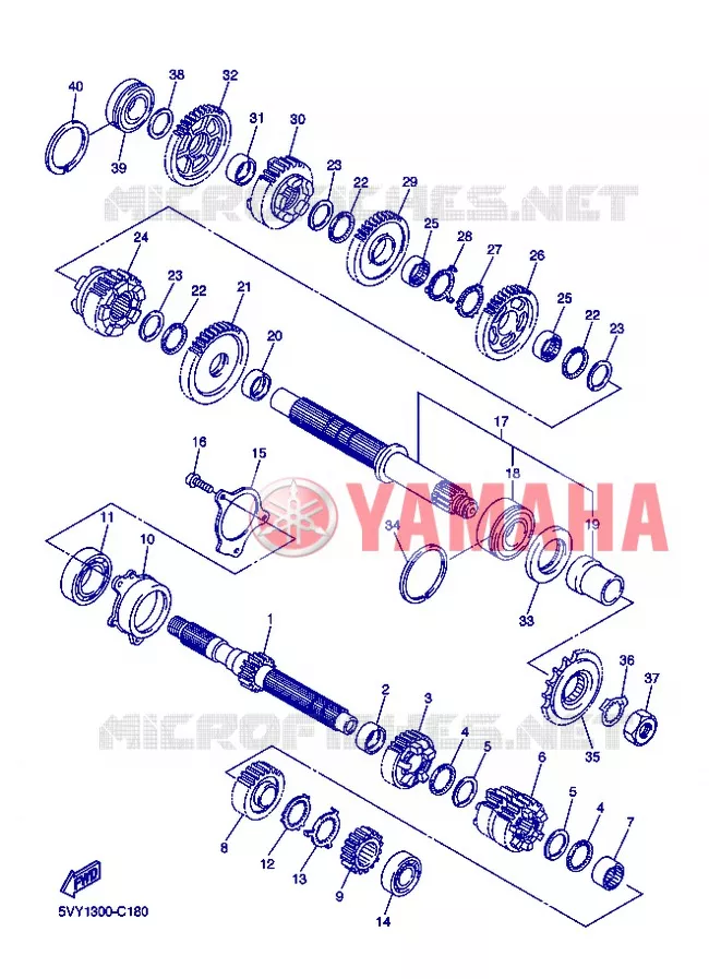 TRANSMISSION Yamaha MOTO 1000 2004 R1  YZF-R1 YZF-R1S R1