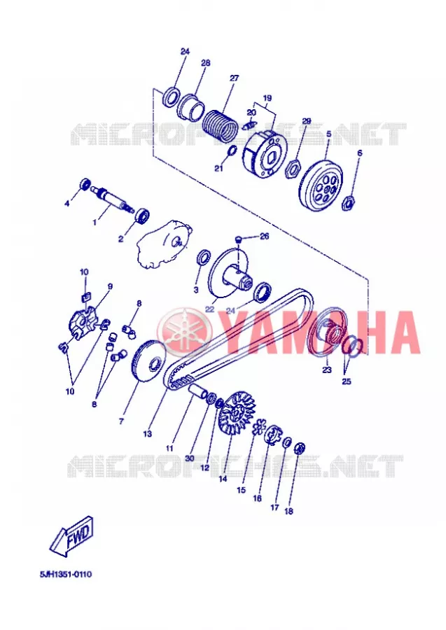 STARTER CLUTCH Yamaha SCOOTER 50 2004 ROCKET  CW50RSP POWER ROCKET