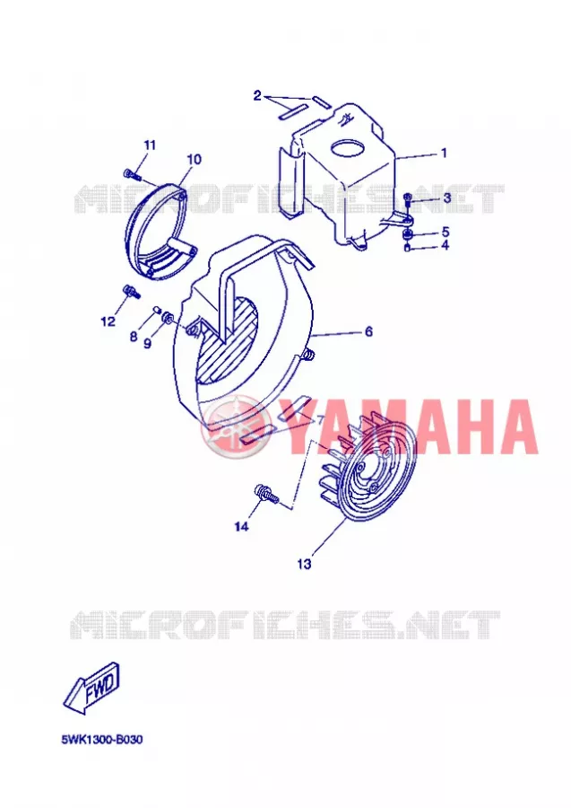 AIR SHROUD & FAN Yamaha SCOOTER 50 2006 ROCKET  CW50RSP POWER ROCKET