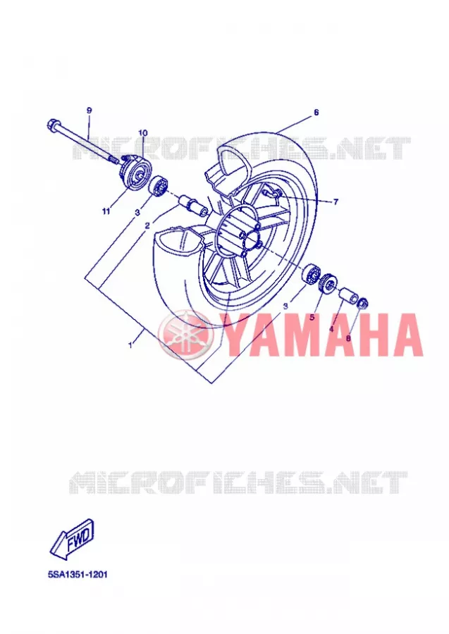 FRONT WHEEL Yamaha SCOOTER 50 2008 ROCKET  CW50RSP POWER ROCKET