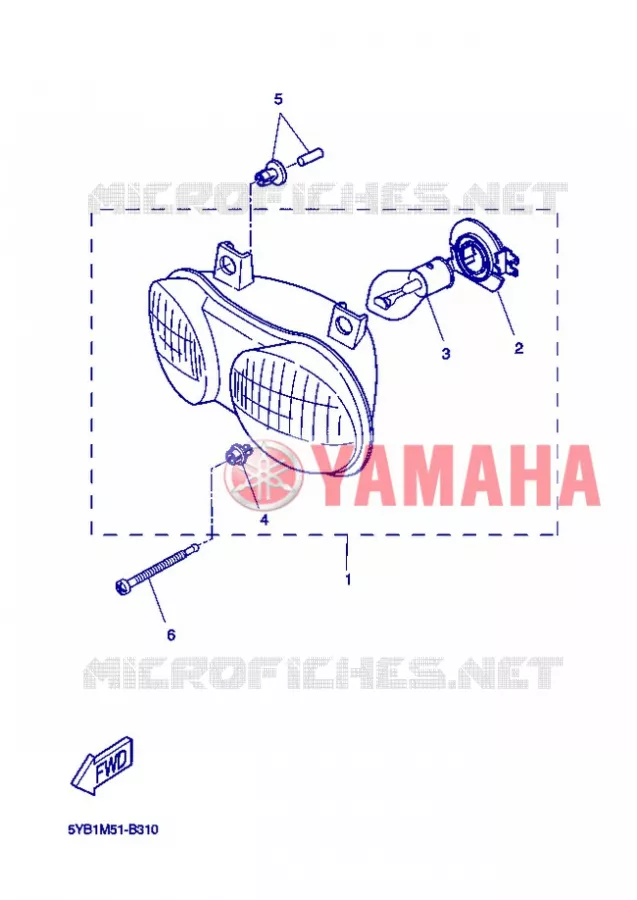 HEADLIGHT Yamaha SCOOTER 50 2008 ROCKET  CW50RSP POWER ROCKET