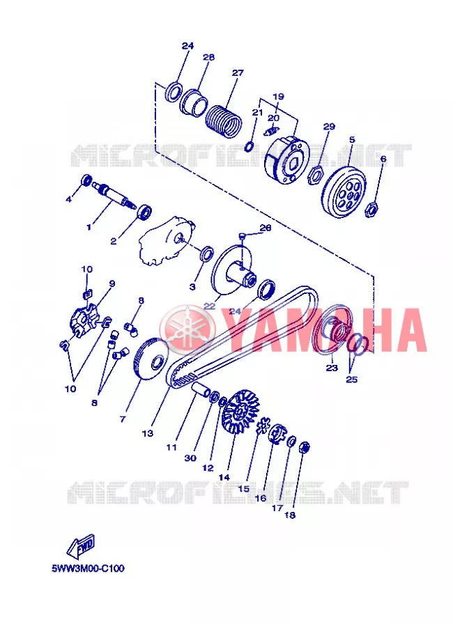 STARTER CLUTCH Yamaha SCOOTER 50 2008 BOOSTER  CW50