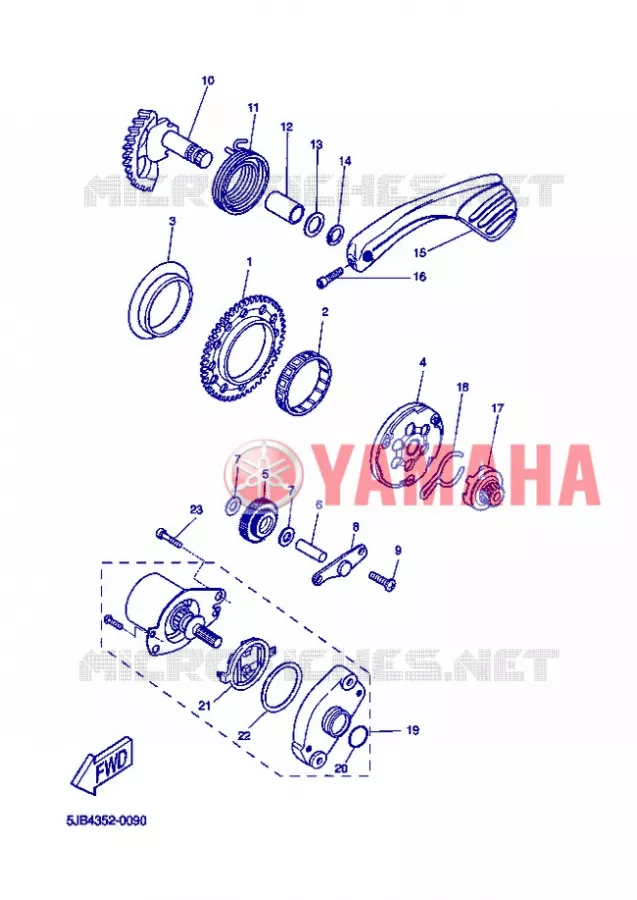 STARTER MOTOR Yamaha SCOOTER 50 2004 FLIPPER  YH50L FLIPPER LIGHT