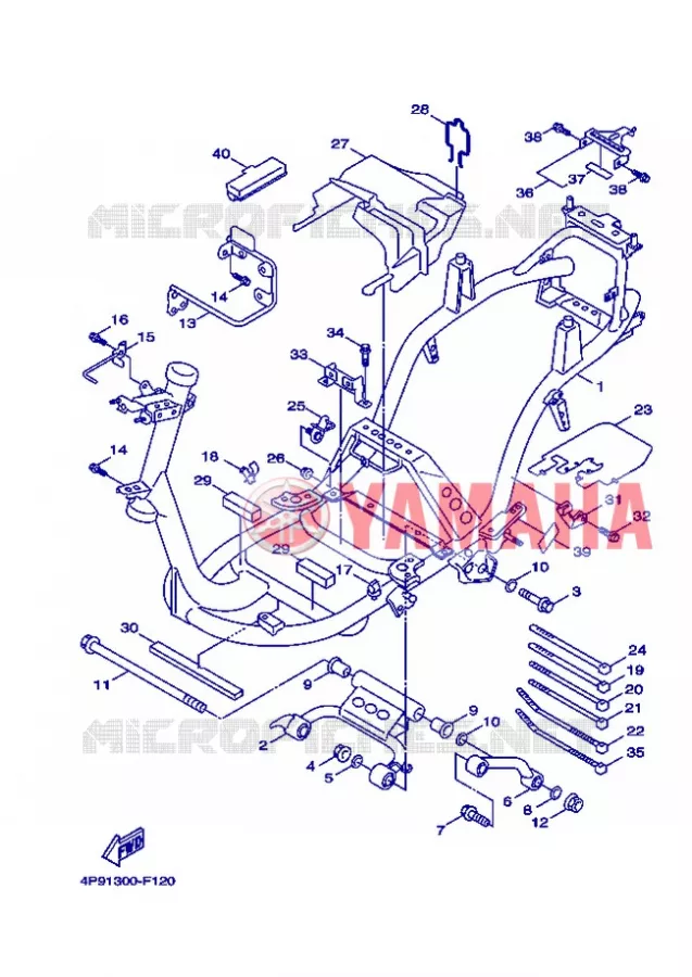 FRAME Yamaha SCOOTER 125 2007 FLAME X  XC125 FLAME  X