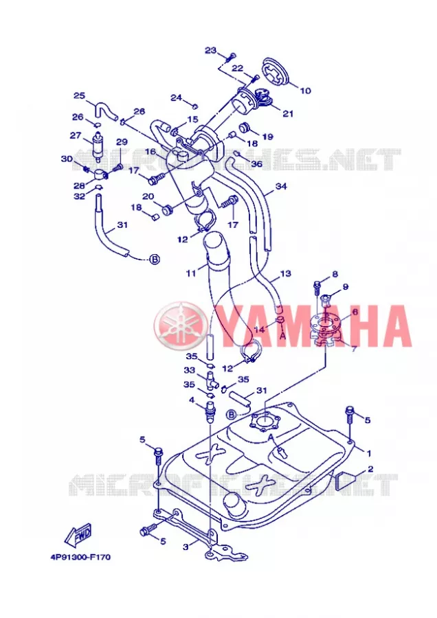 FUEL TANK Yamaha SCOOTER 125 2007 FLAME X  XC125 FLAME  X