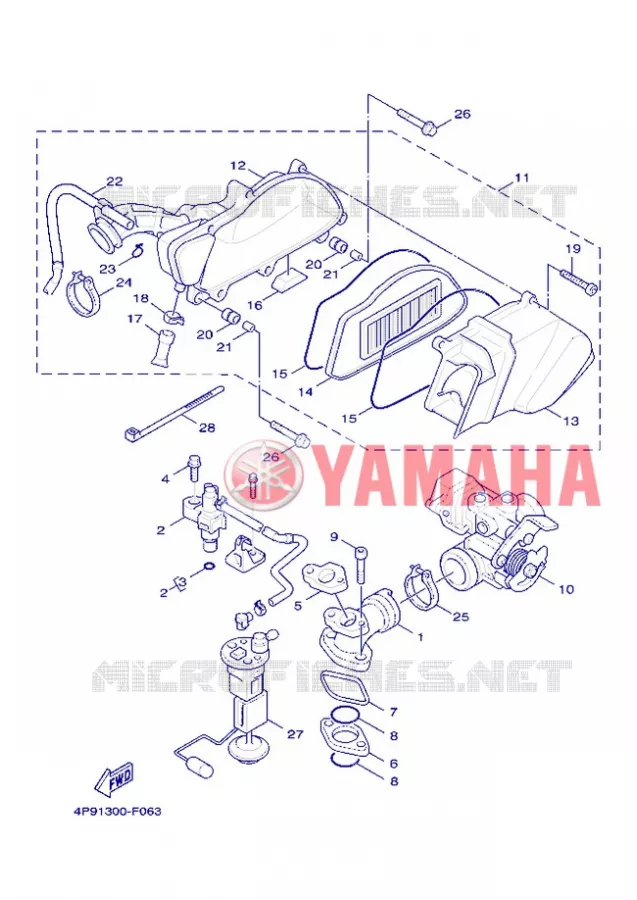 INTAKE Yamaha SCOOTER 125 2007 FLAME X  XC125 FLAME  X