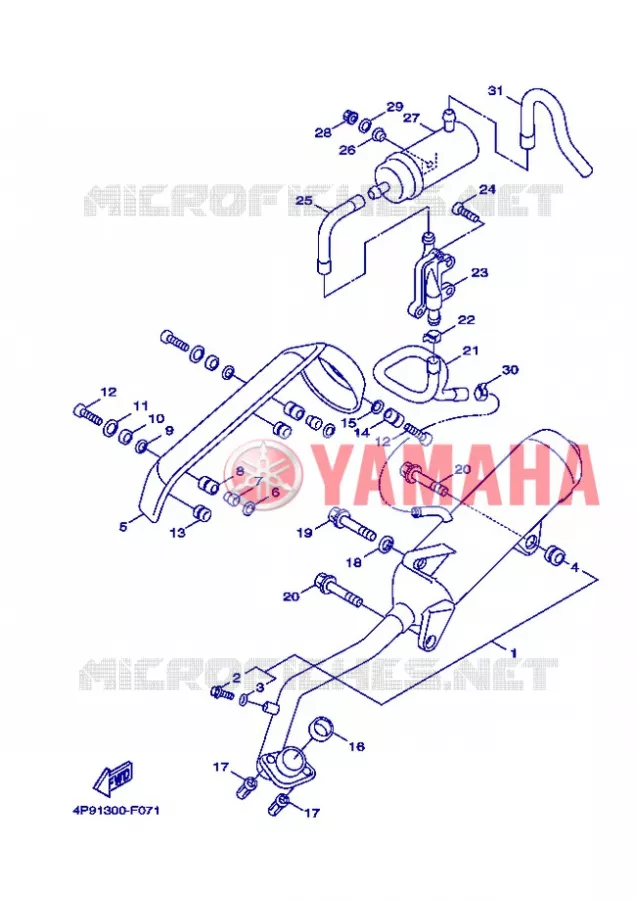EXHAUST Yamaha SCOOTER 125 2008 FLAME X  XC125 FLAME  X
