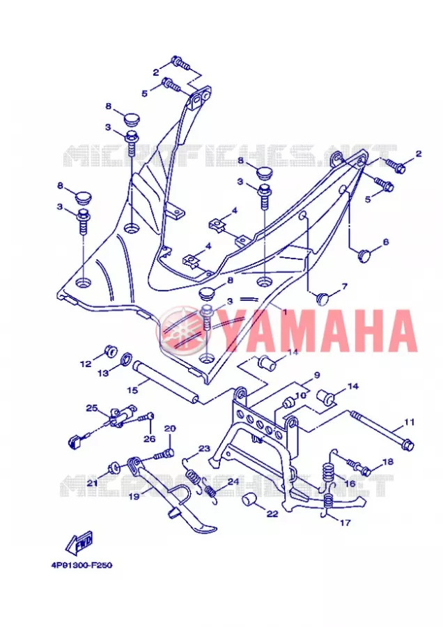 STAND / FOOTREST Yamaha SCOOTER 125 2008 FLAME X  XC125 FLAME  X