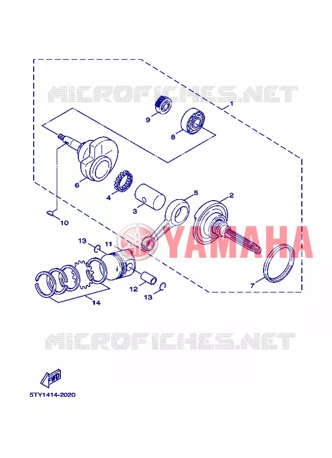 CRANKSHAFT / PISTON Yamaha SCOOTER 125 2006 FLAME X  XC125 FLAME  X
