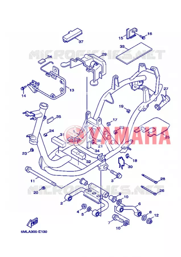 FRAME Yamaha SCOOTER 125 2006 FLAME X  XC125 FLAME  X