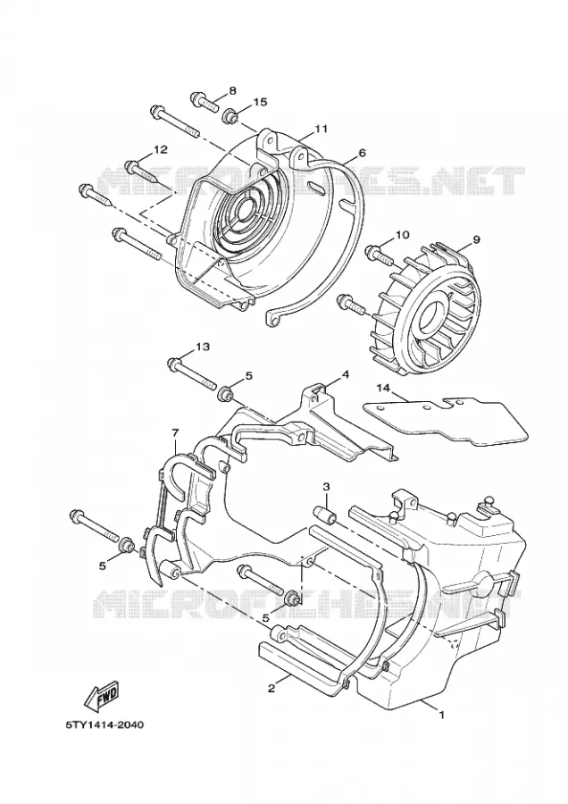 AIR SHROUD & FAN Yamaha SCOOTER 125 2009 FLAME X  XC125 FLAME X
