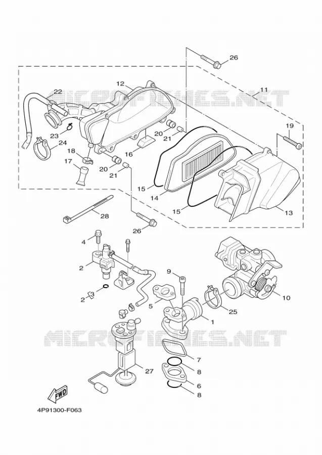 INTAKE Yamaha SCOOTER 125 2009 FLAME X  XC125 FLAME X