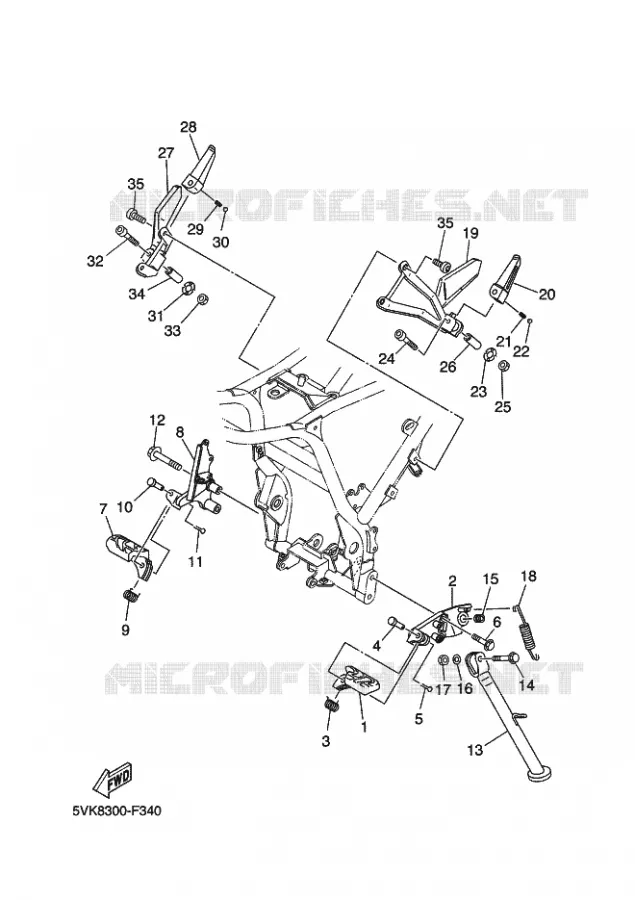 STAND / FOOTREST Yamaha MOTO 660 2009 XTR  XT660R