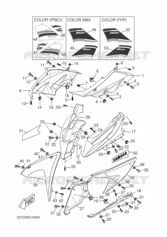 COVER 1 Yamaha MOTO 125 2009 R125  YZF-R125