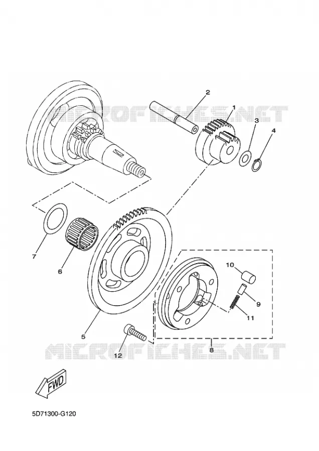 STARTER CLUTCH Yamaha MOTO 125 2009 R125  YZF-R125