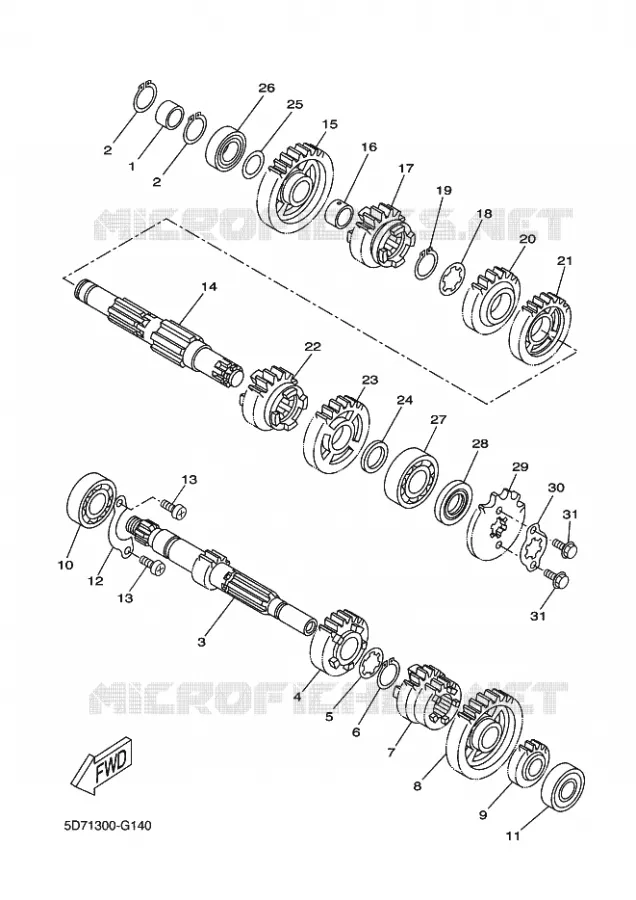 TRANSMISSION Yamaha MOTO 125 2009 R125  YZF-R125